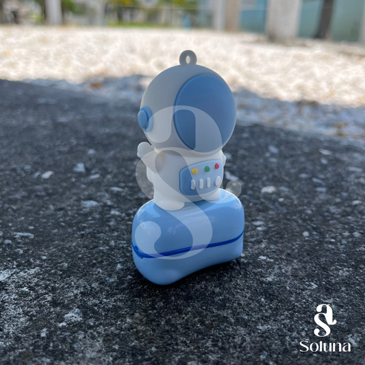 Sello astronauta azul