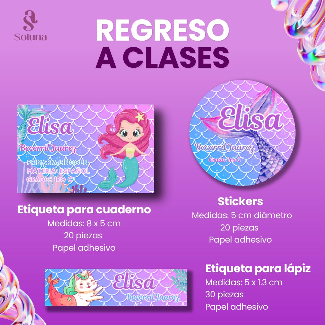 Etiquetas escolares