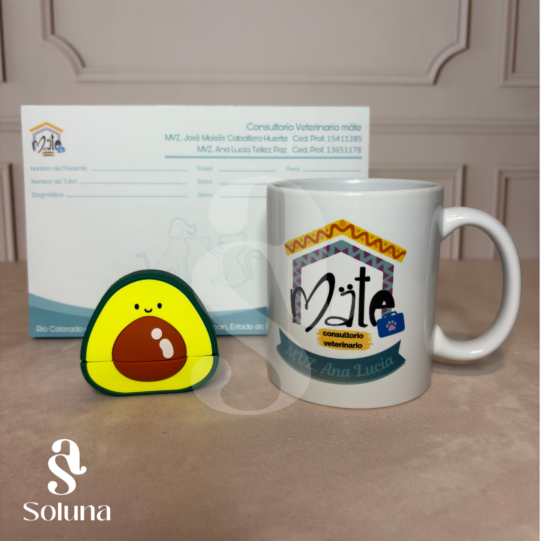 Kit Médico Profesional: Recetario, sello y taza