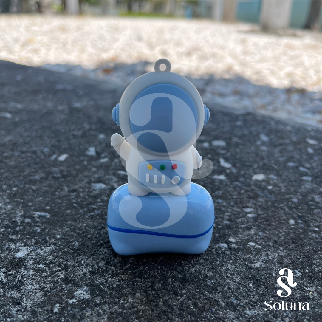 Sello astronauta azul