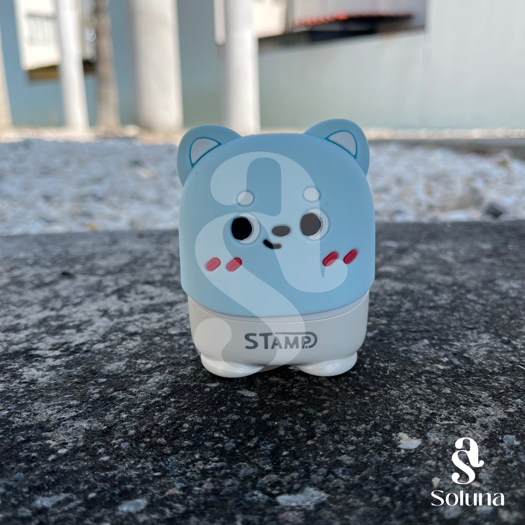 Sello osito azul