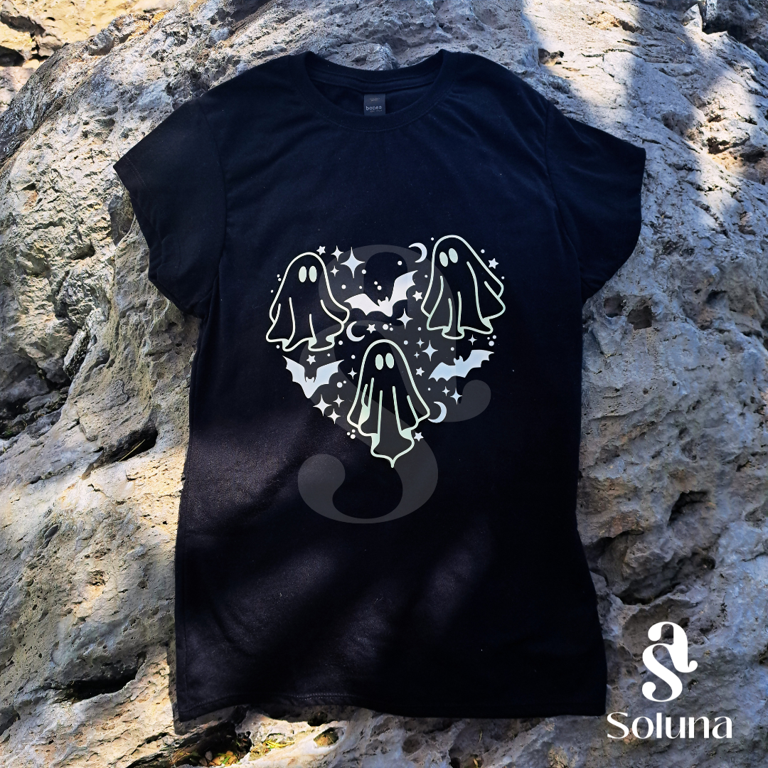 Playeras personalizadas con vinil que brilla en la oscuridad