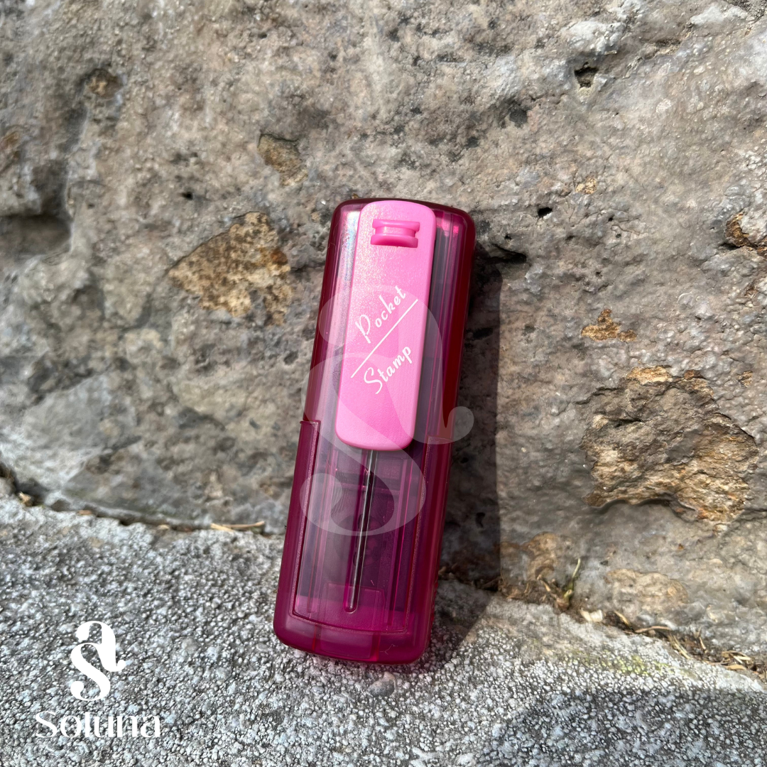 Sello clip rosa