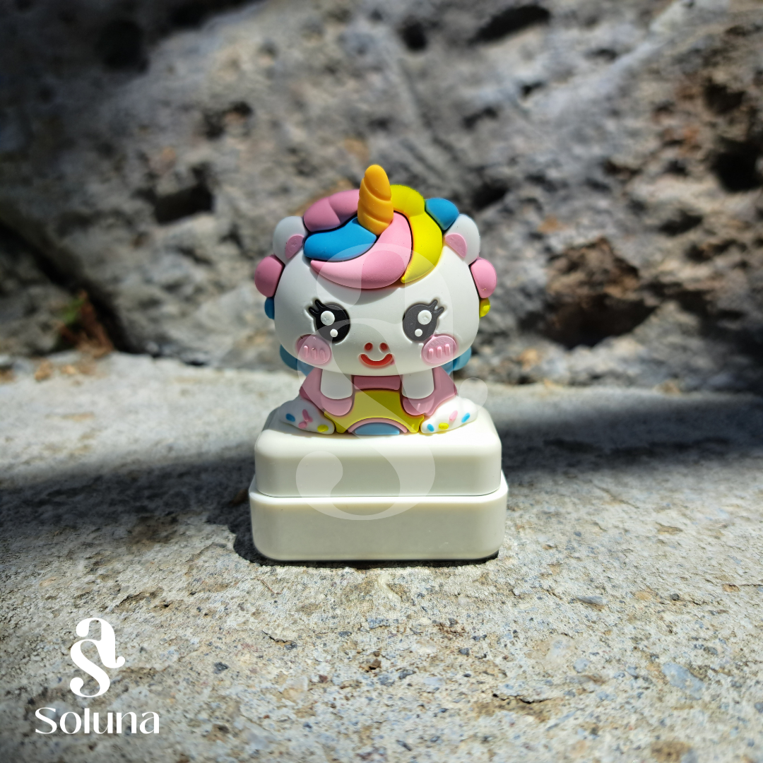 Sello unicornio kawaii