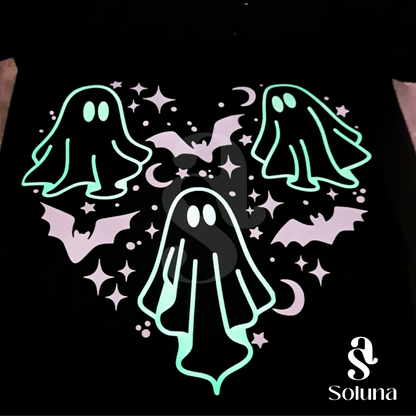 Playeras personalizadas con vinil que brilla en la oscuridad