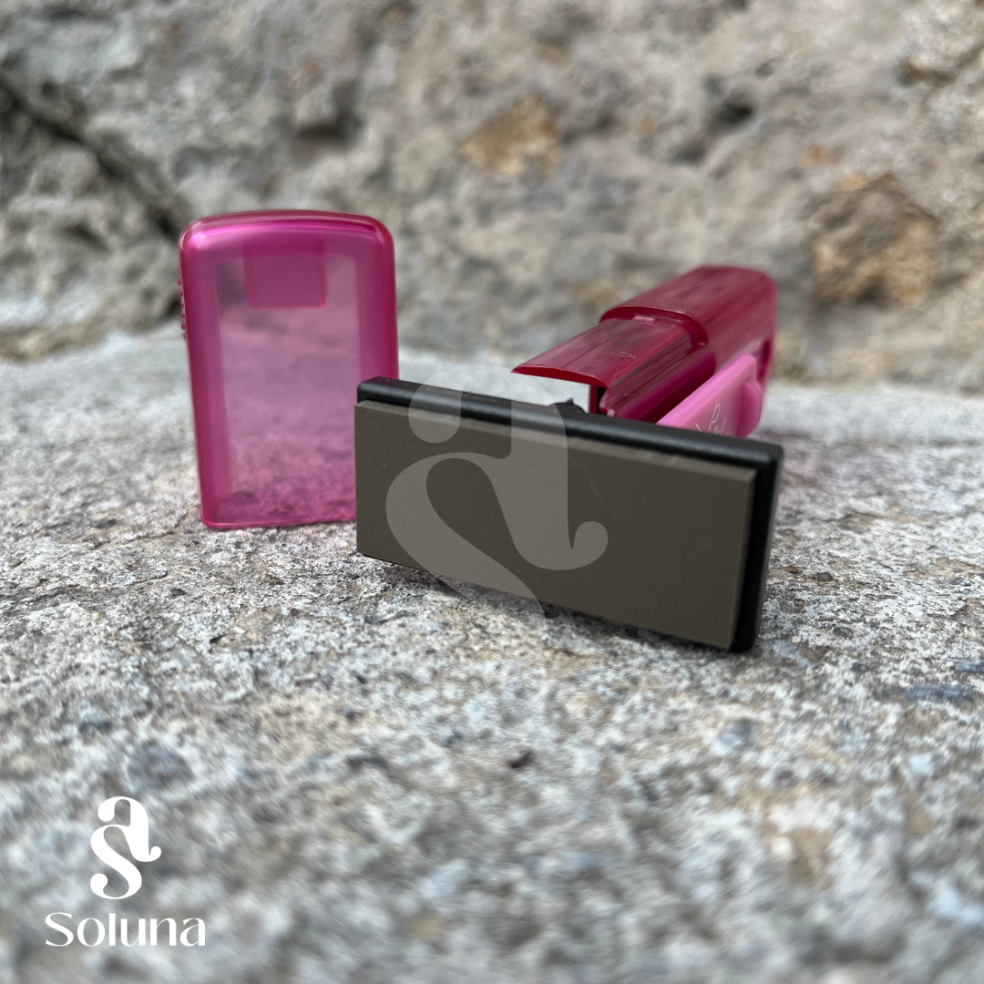Sello clip rosa