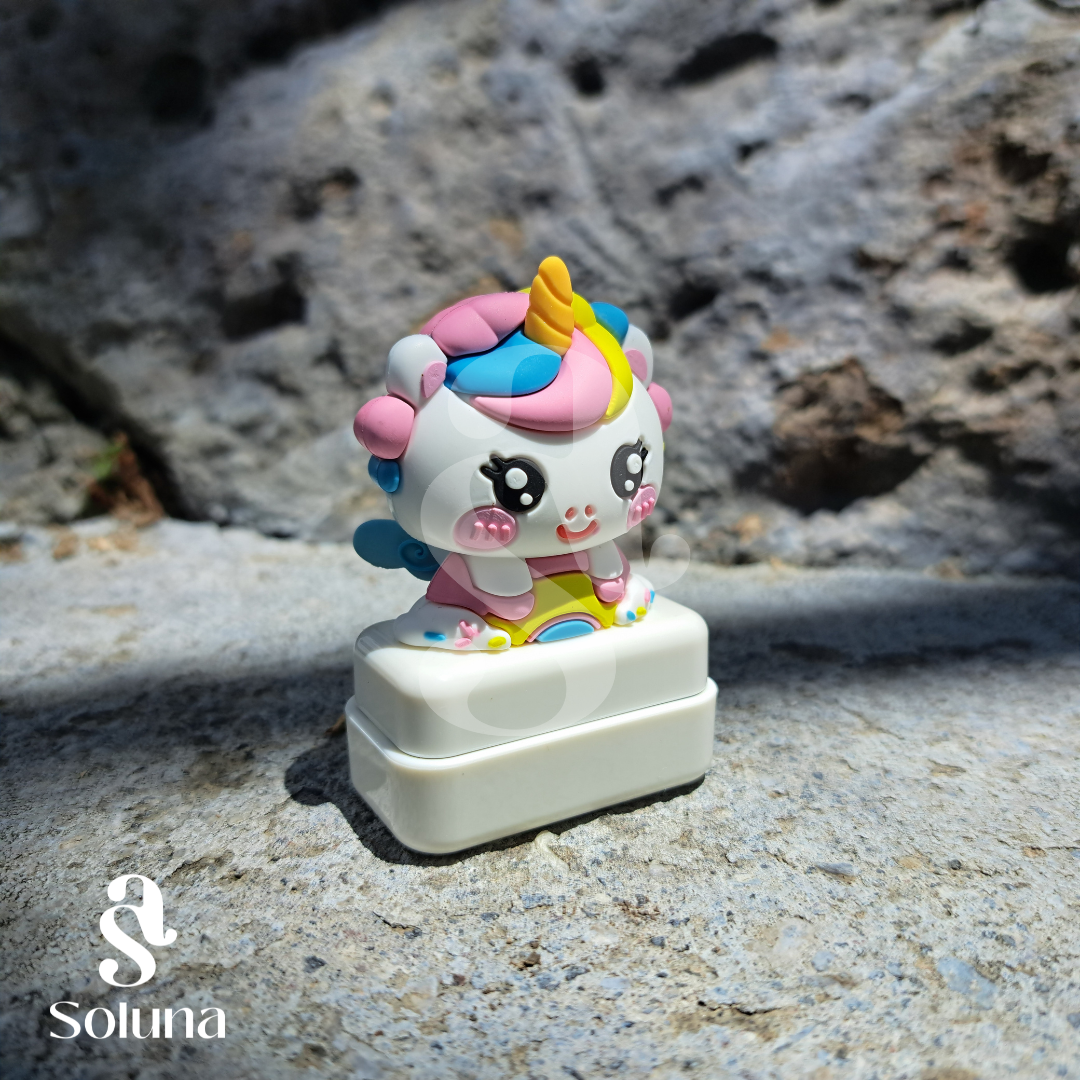 Sello unicornio kawaii