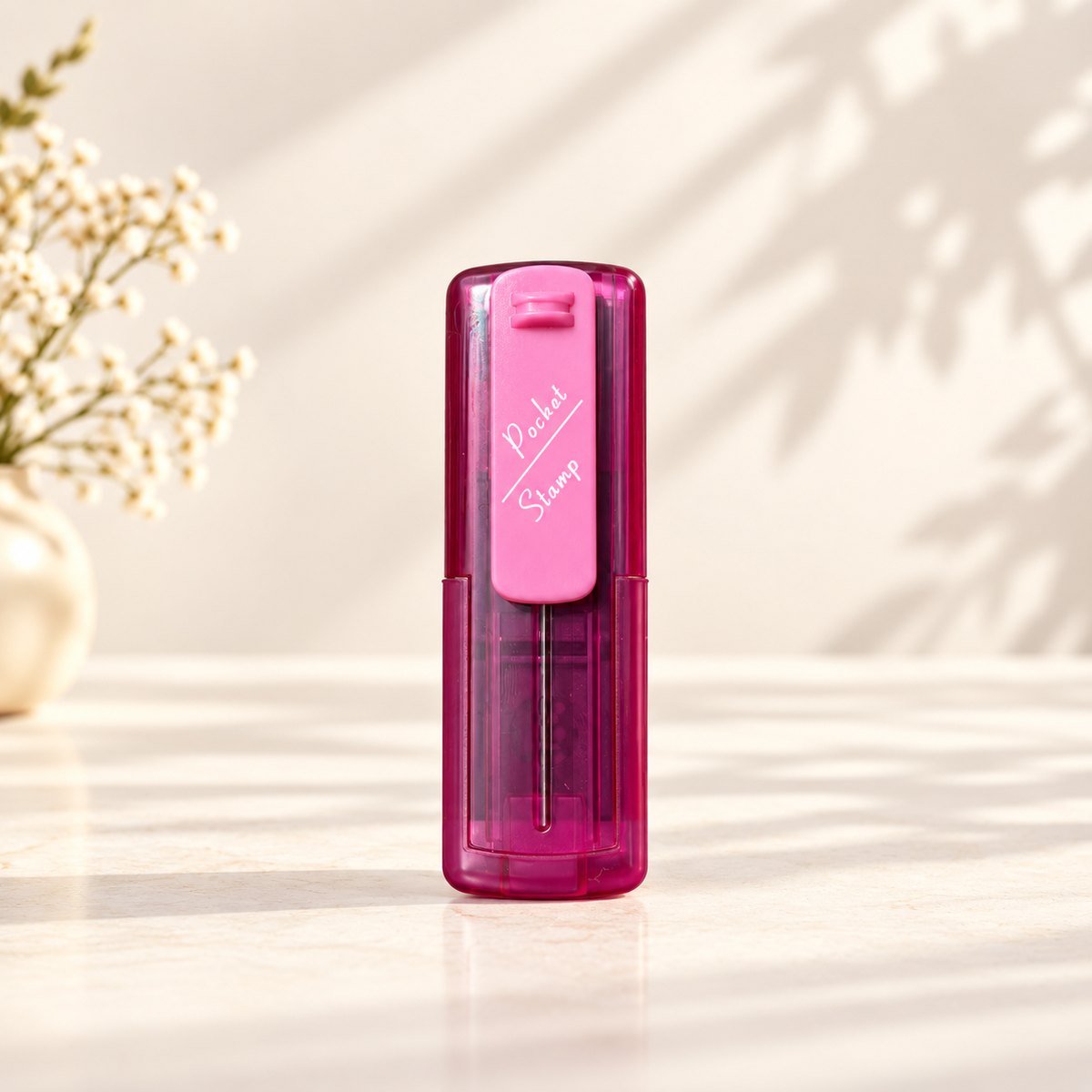 Sello clip rosa