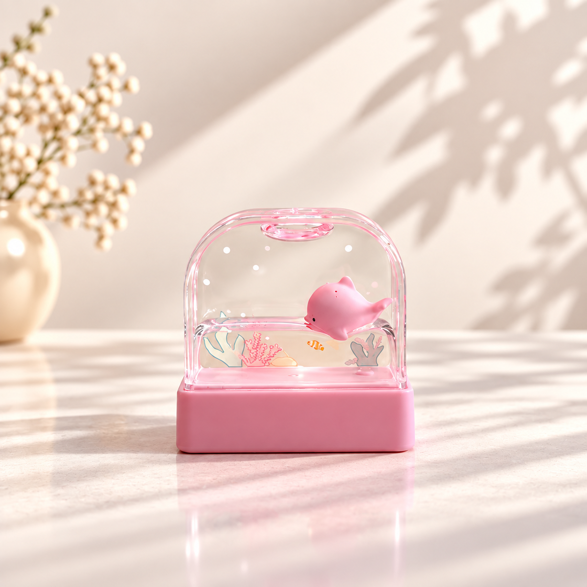 Sello ballena rosa