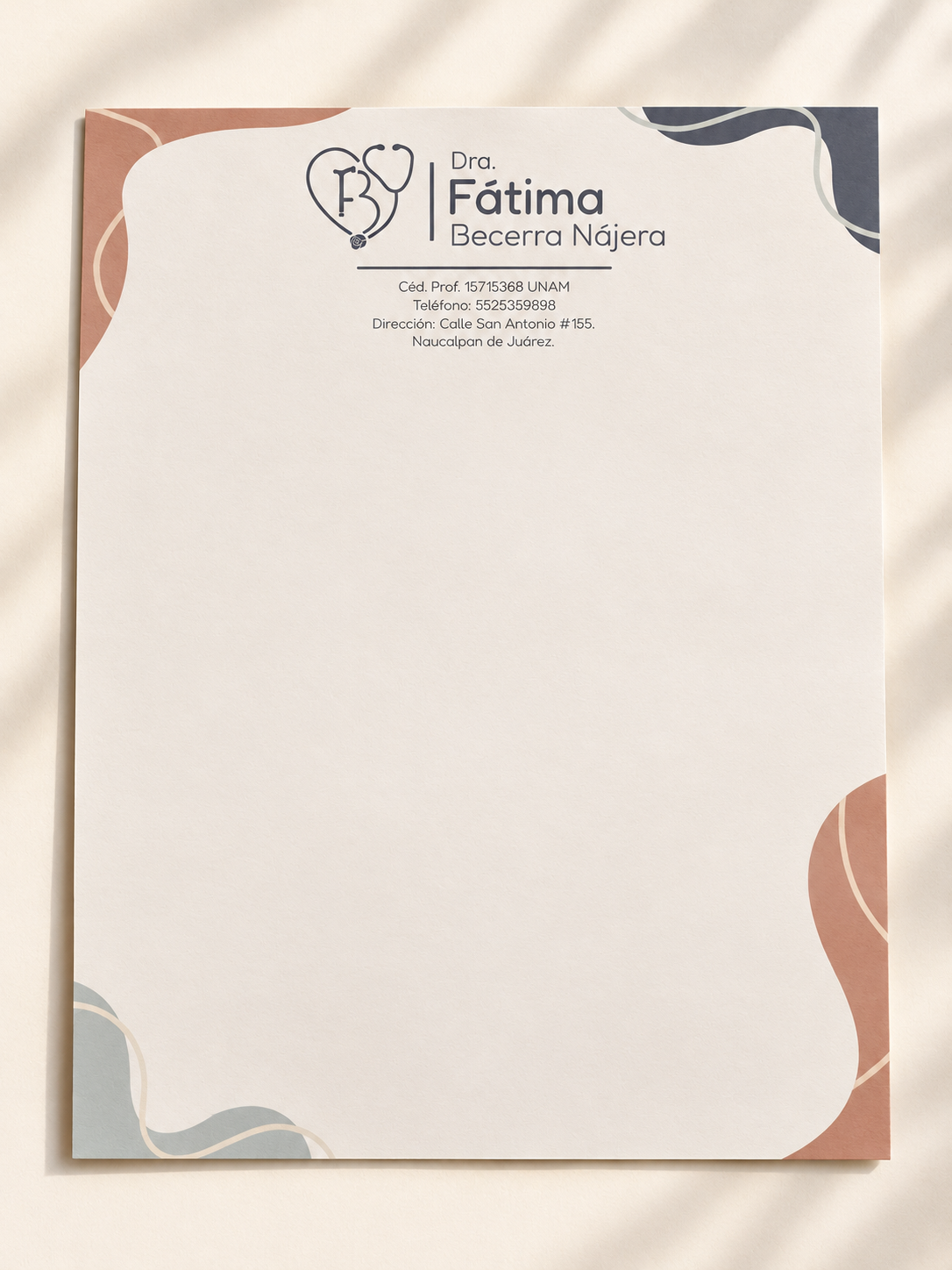Hojas membretadas personalizadas | Tamaño carta