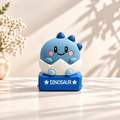 Sello dinosaurio azul kawaii