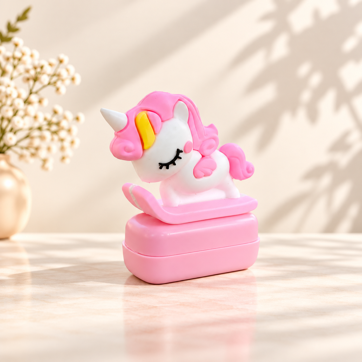 Sello unicornio rosa