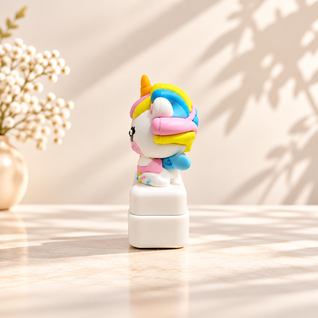 Sello unicornio kawaii