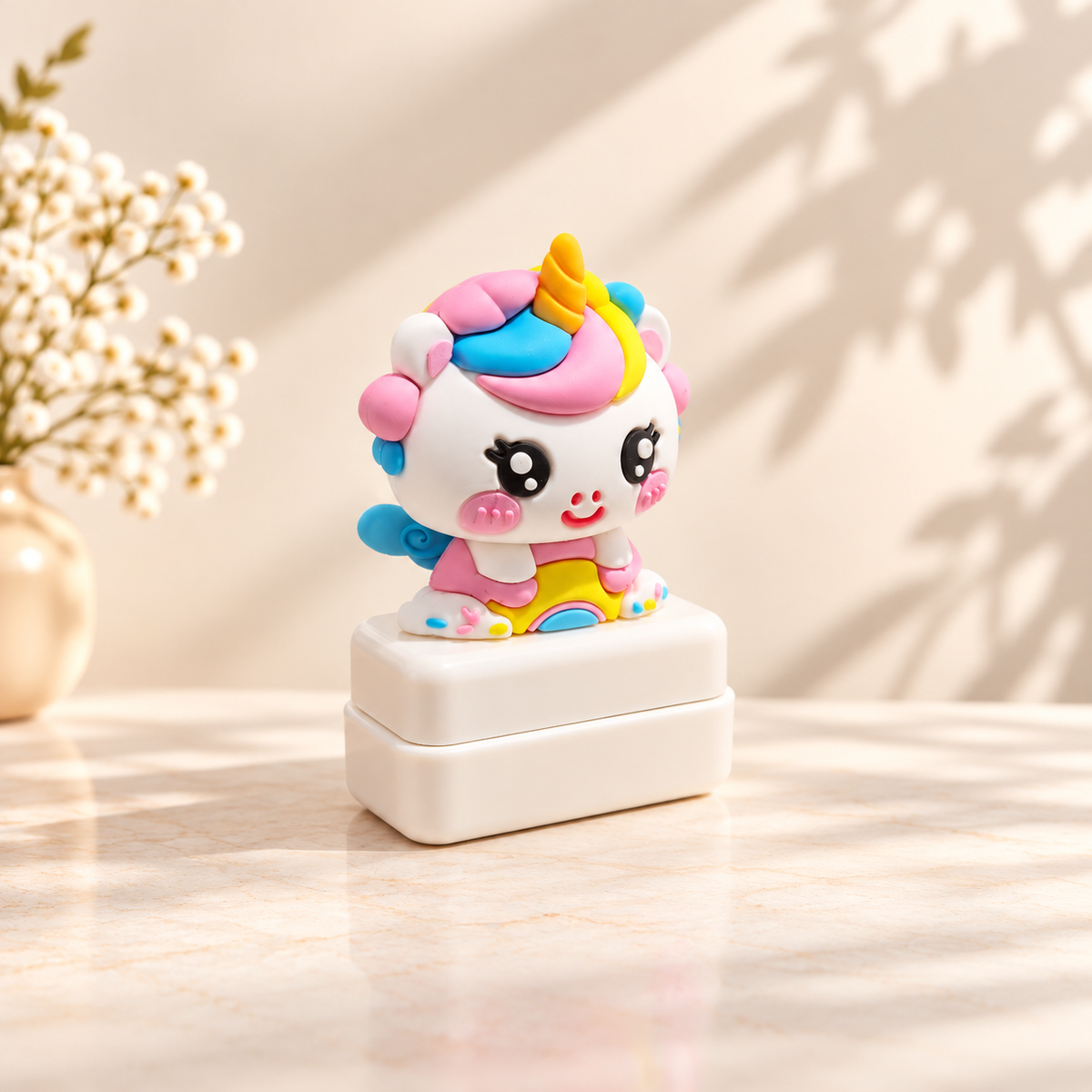Sello unicornio kawaii