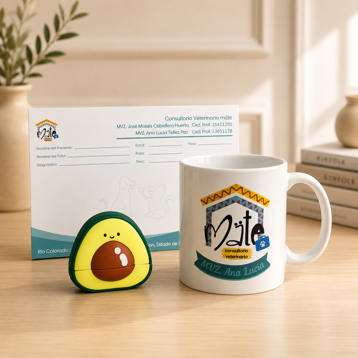 Kit Médico Profesional: Recetario, sello y taza
